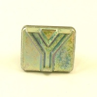 HALF PRICE 19mm Block Letter Y Embossing Stamp